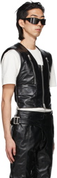 ADYAR SSENSE Exclusive Black Leather Hug Vest