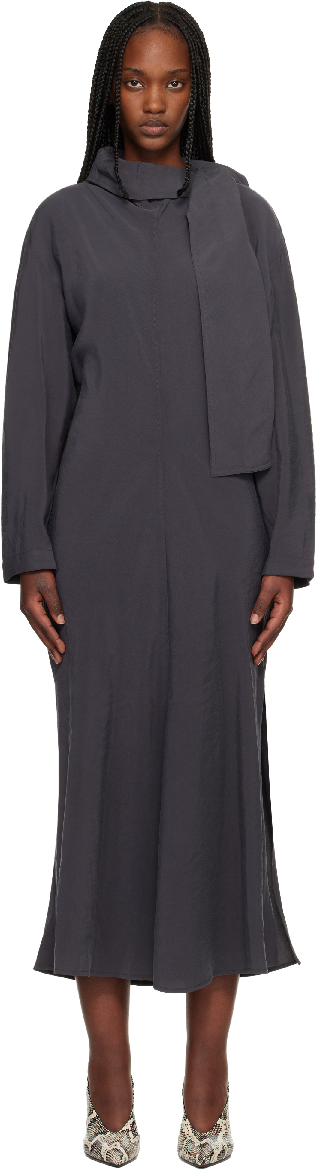 Studio Nicholson Gray Haria Midi Dress