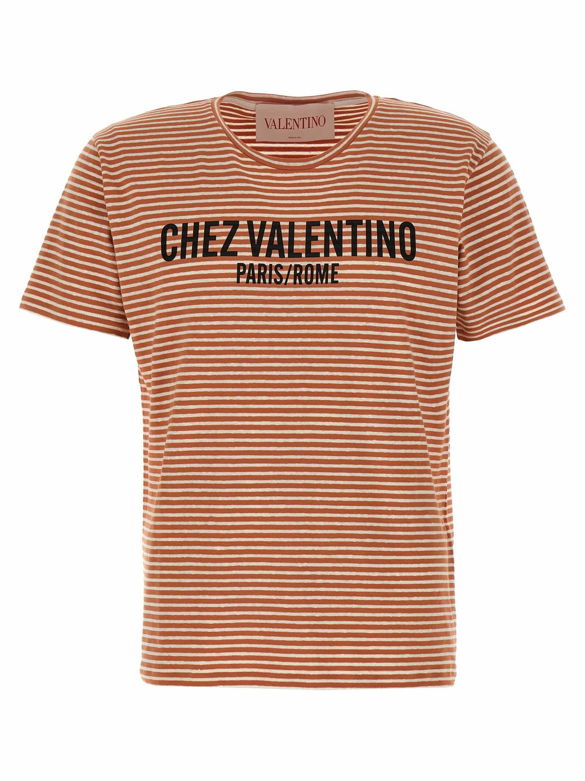 Tシャツ・カットソー VALENTINO Valentino Garvani 'Chez Valentino' stripes T-shirt Valentino Garavani Valentino Garvani chez Valentino Stripes