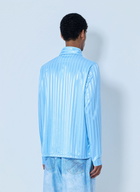 Metalwood Striped Long Sleeve Polo Shirt