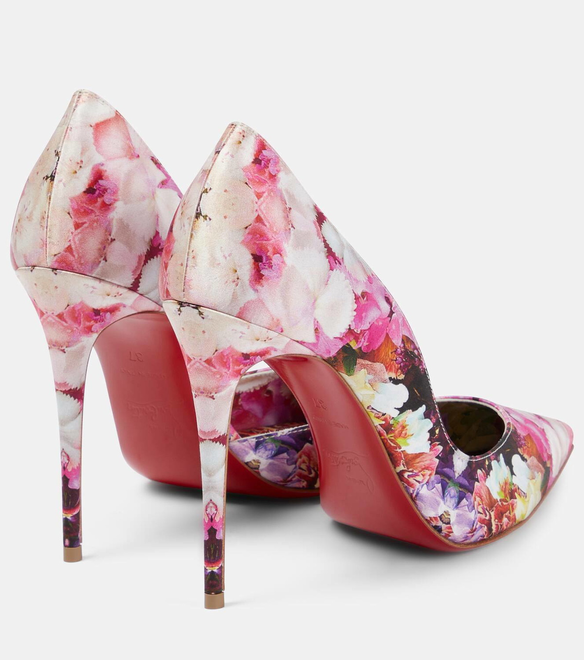 Christian Louboutin Iriza floral crêpe satin d'Orsay pumps