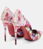 Christian Louboutin Iriza floral crêpe satin d'Orsay pumps