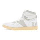 Rhude White and Grey Rhecess Hi Sneakers