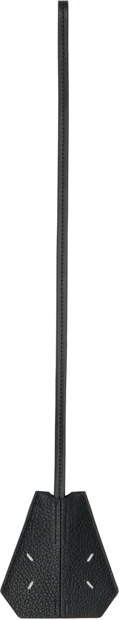 Maison Margiela Black Leather Lanyard Keychain
