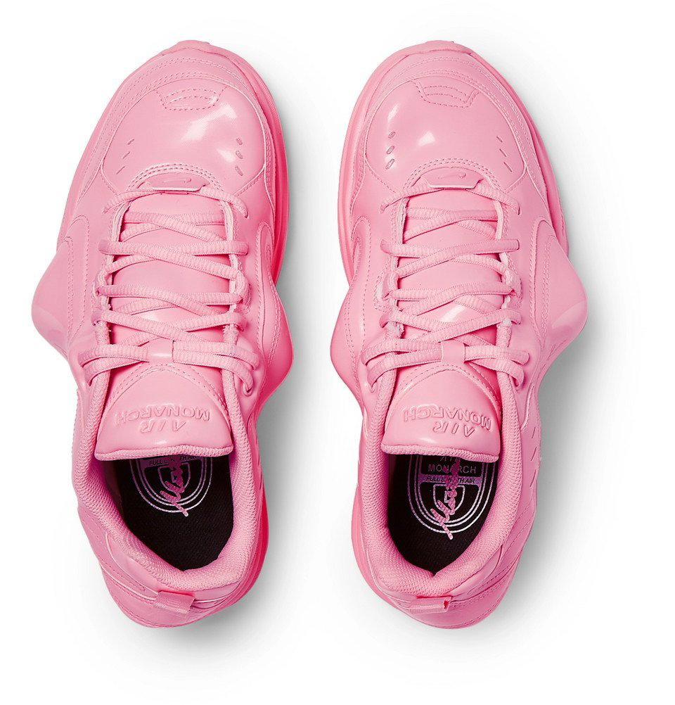 Nike - Martine Rose Air Monarch IV Faux Patent-Leather and