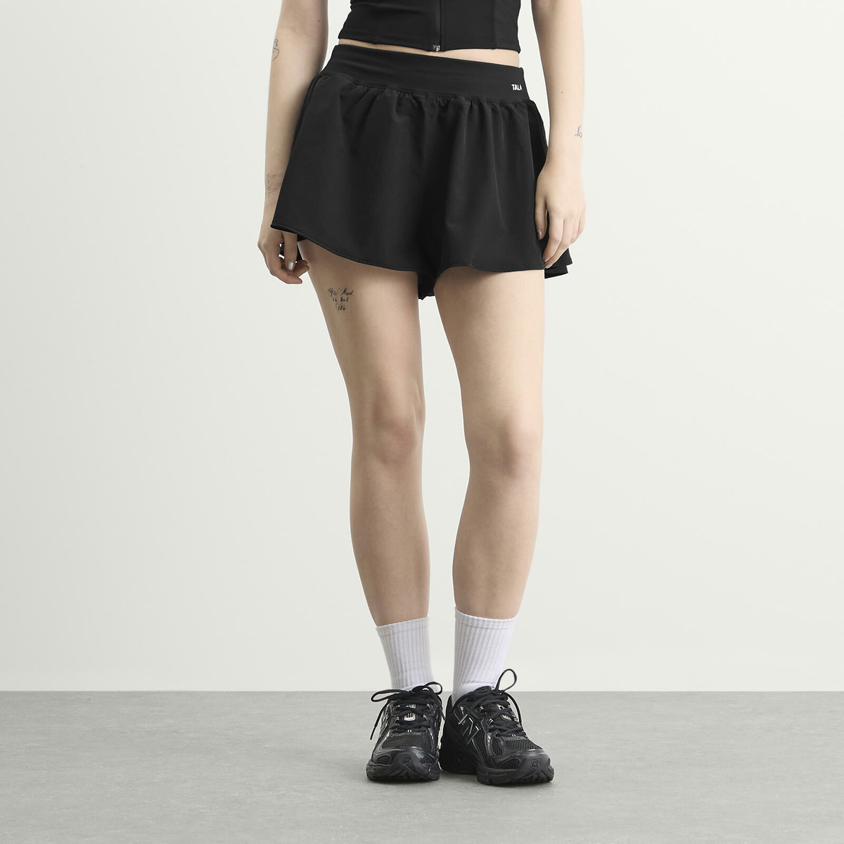 TALA Women's Dayflex Floaty Micro Short in Shadow Black