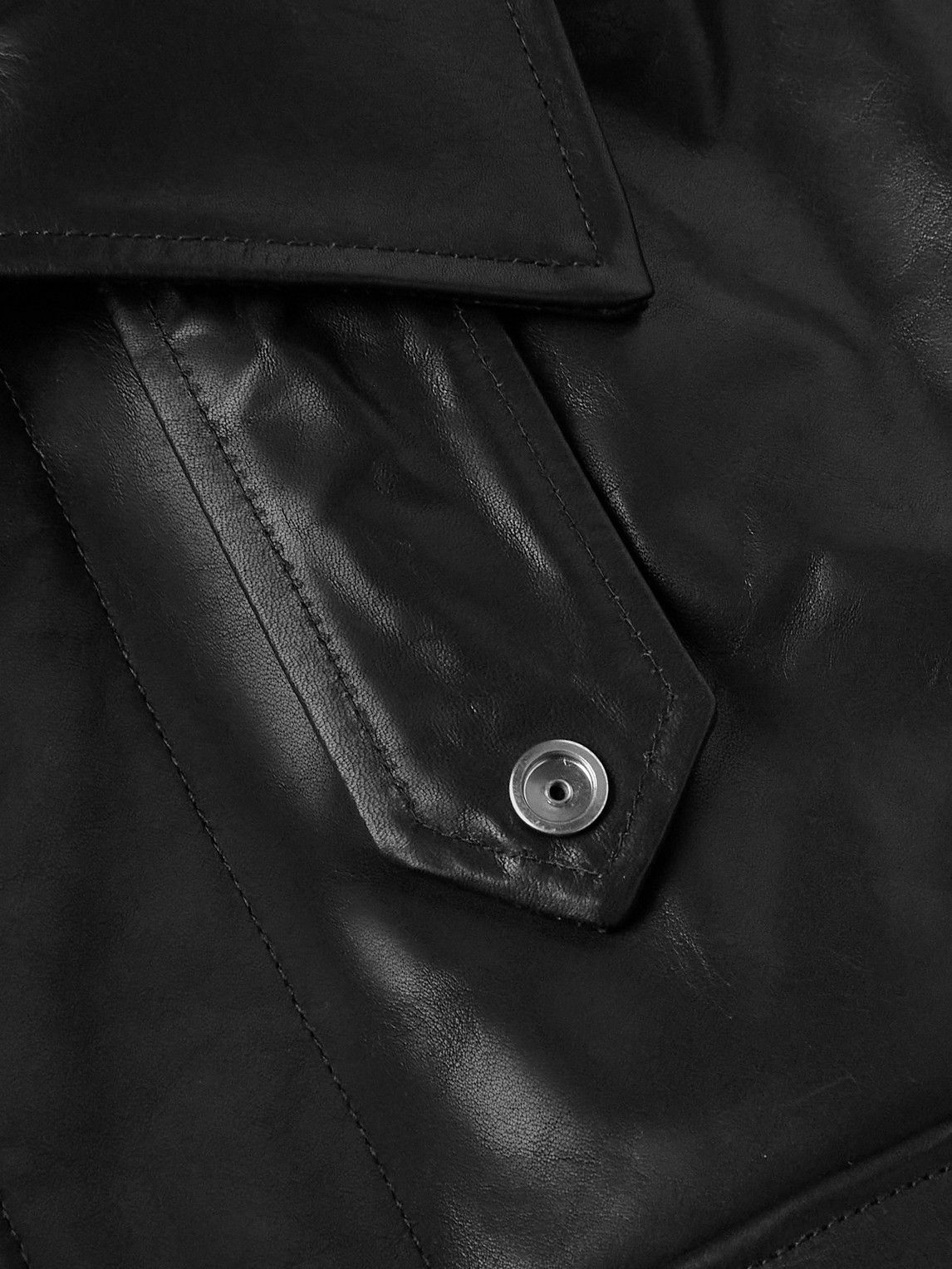 Entire Studios - Cache Cropped Leather Jacket - Black Entire