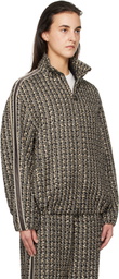 WOOYOUNGMI Gray & Black Tweed Banding Jacket
