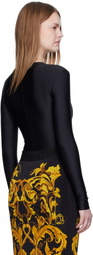 Versace Jeans Couture Black Logo Bodysuit