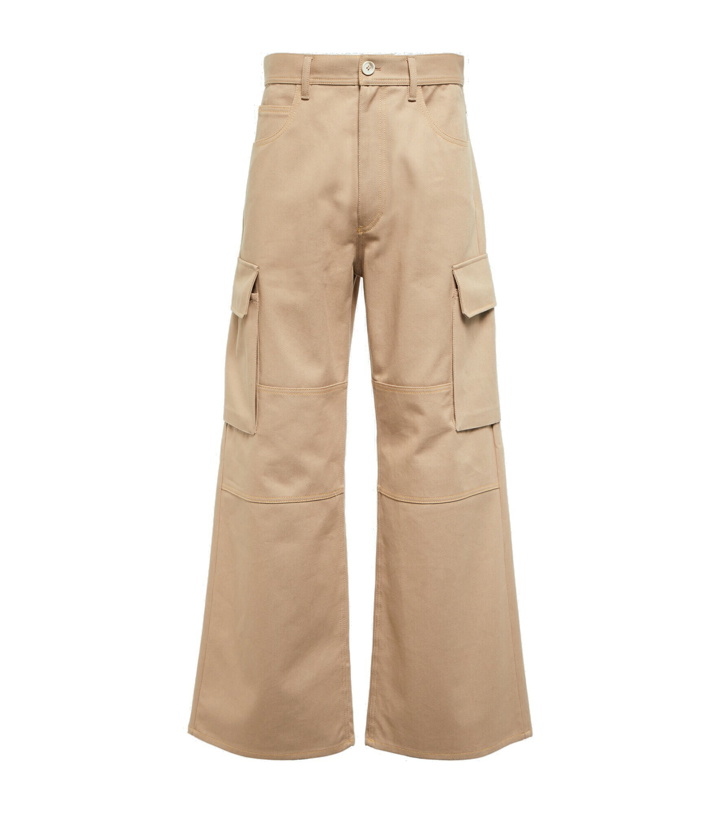 Photo: Marni - Wide-leg cotton gabardine cargo pants