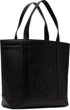 Maison Kitsuné Black Fox Head Leather Medium Tote