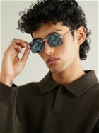 Fendi - Sky Silver-Tone Square-Frame Sunglasses