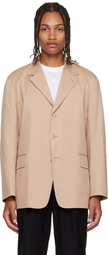 AURALEE Beige Single-Breasted Blazer