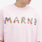Marni Men's Boquet Logo T-Shirt in Magnolia