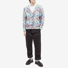 Awake NY Men's Mohair Floral Cardigan in BlckMlt