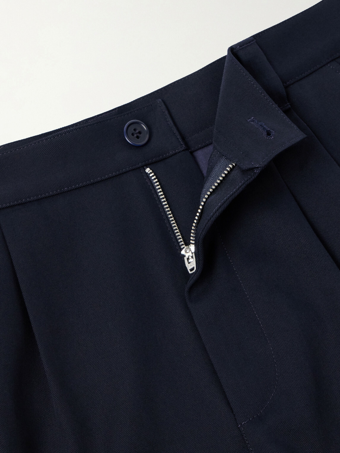 A.P.C. - Ricky Straight-Leg Pleated Organic Cotton Trousers - Blue