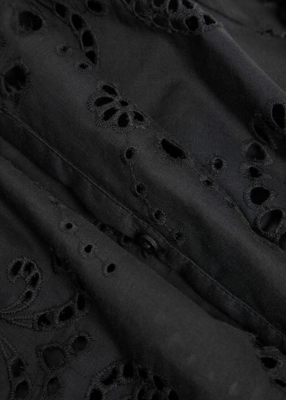 Matteau Broderie Anglaise Cotton Blouse Black