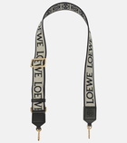 Loewe - Anagram leather-trimmed bag strap
