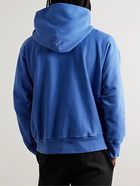 Les Tien - Garment-Dyed Cotton-Jersey Hoodie - Blue