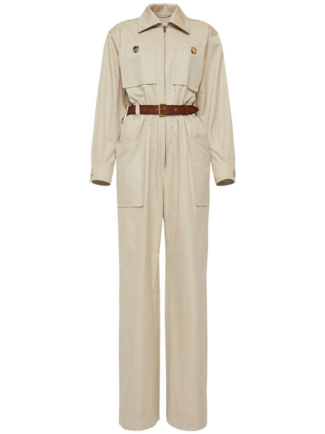 SAINT LAURENT Cotton Twill Jumpsuit