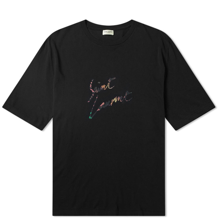 Photo: Saint Laurent Signature Logo Tee