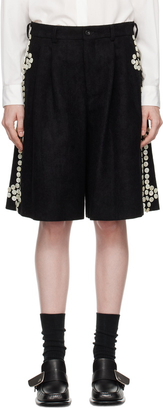 Photo: Comme des Garçons Homme Plus Black Button Shorts