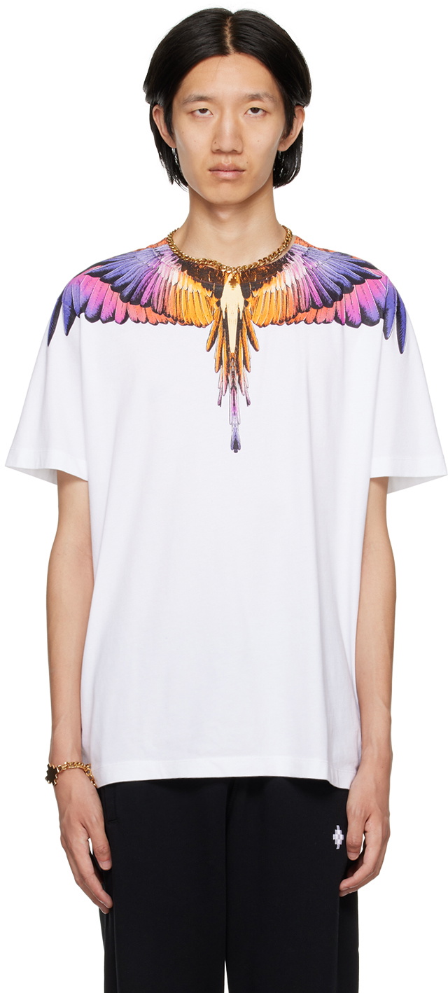 Marcelo Burlon County of Milan White Printed T-Shirt