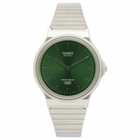 Casio MQ24 Metal Watch in Silver/Green 