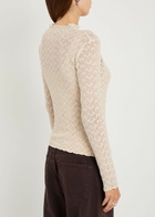 Vince Mock-neck Lace top Cream