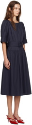 Caro Editions Navy Bjorg Midi Dress