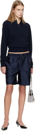 HommeGirls Navy Long Boxer Shorts