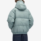 Men's AAPE Now Camo Badge Hooded Down Jacket in Green
