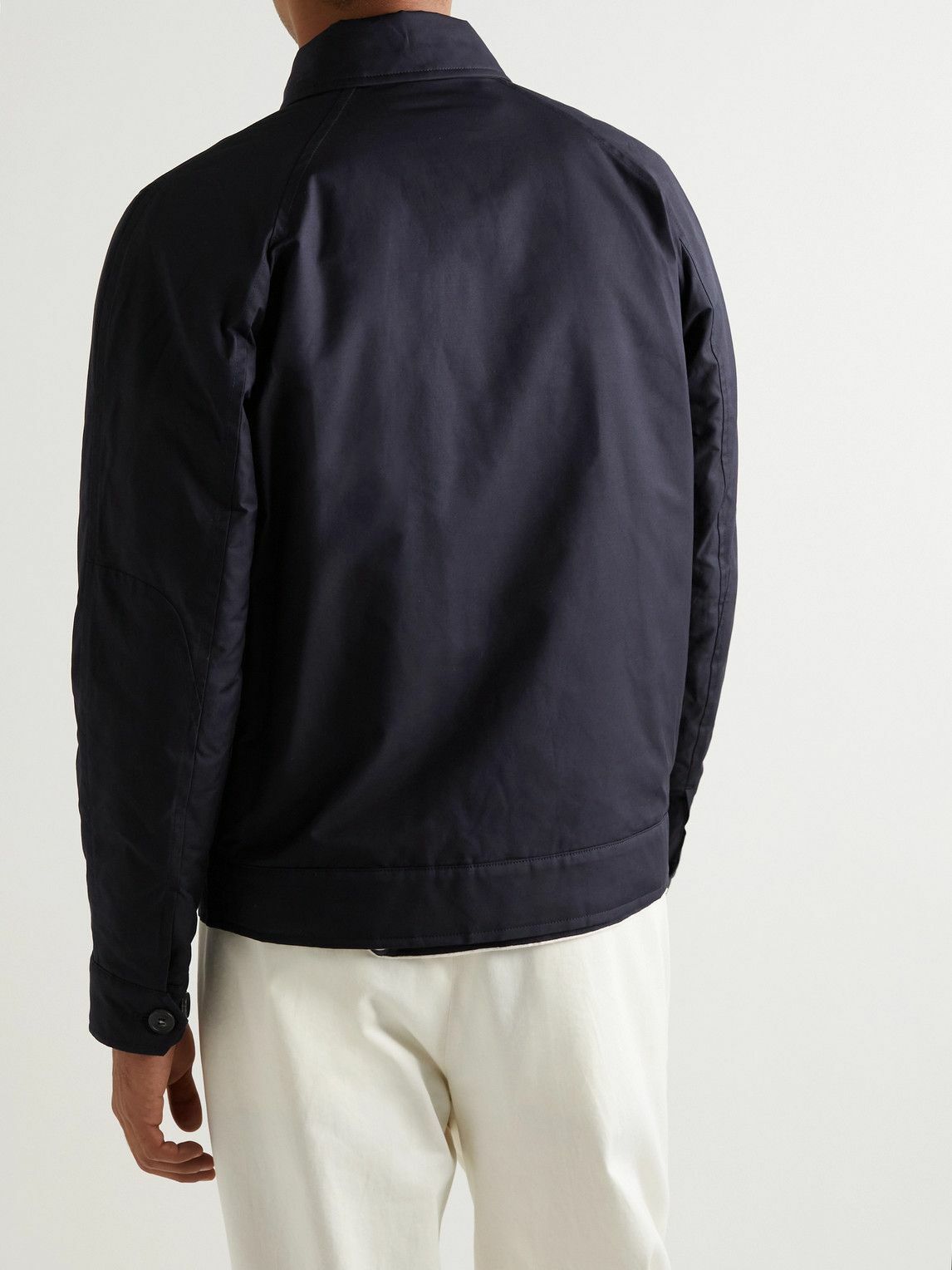 Valstar - Organic Cotton-Blend Twill Bomber Jacket - Blue Valstarino