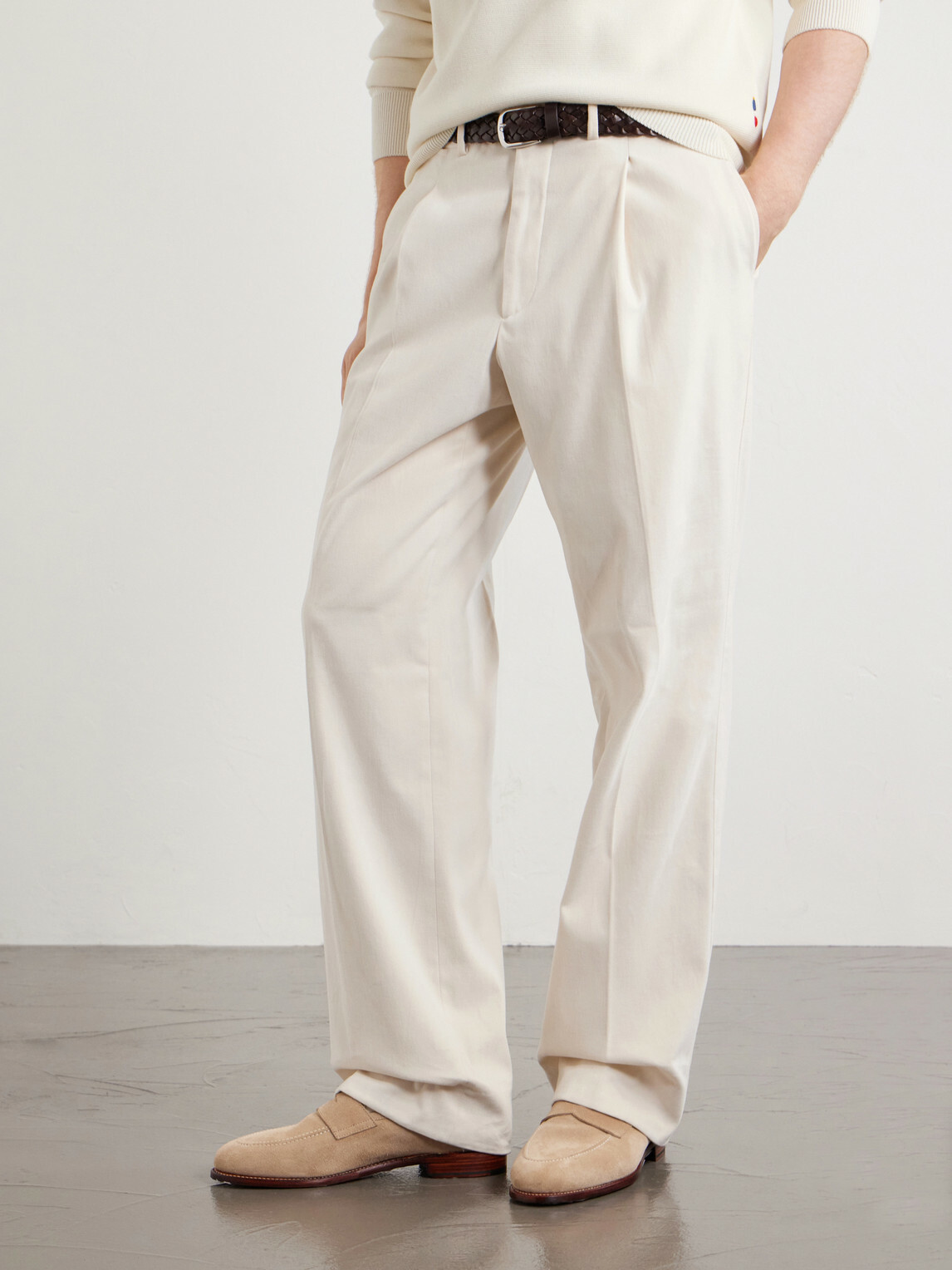 MORJAS - Suede Penny Loafers - Neutrals