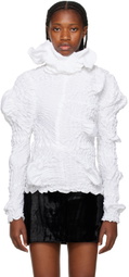 Feben White Classic Twist Blouse
