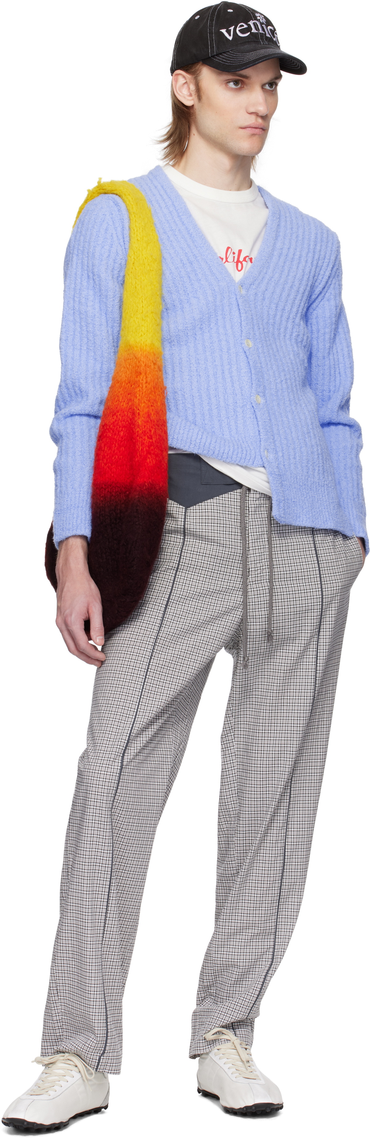 ERL Blue Cozy Asymmetric Cardigan ERL