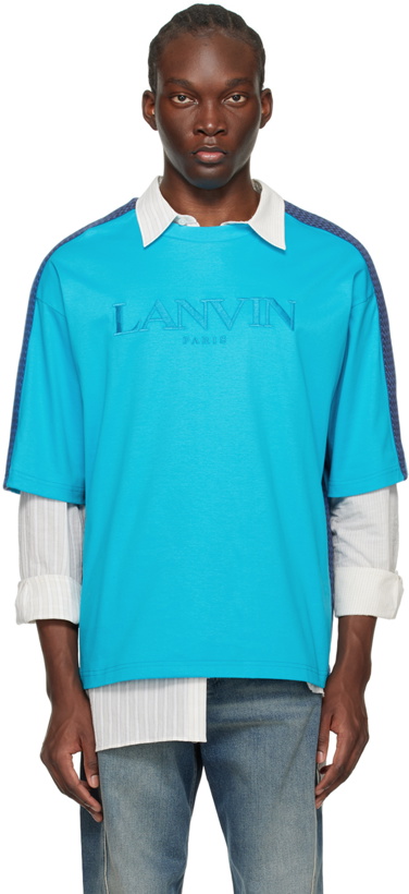 Photo: Lanvin Blue Side Curb T-Shirt