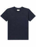 Valentino Garavani - Rockstud Embellished Cotton-Jersey T-Shirt - Blue