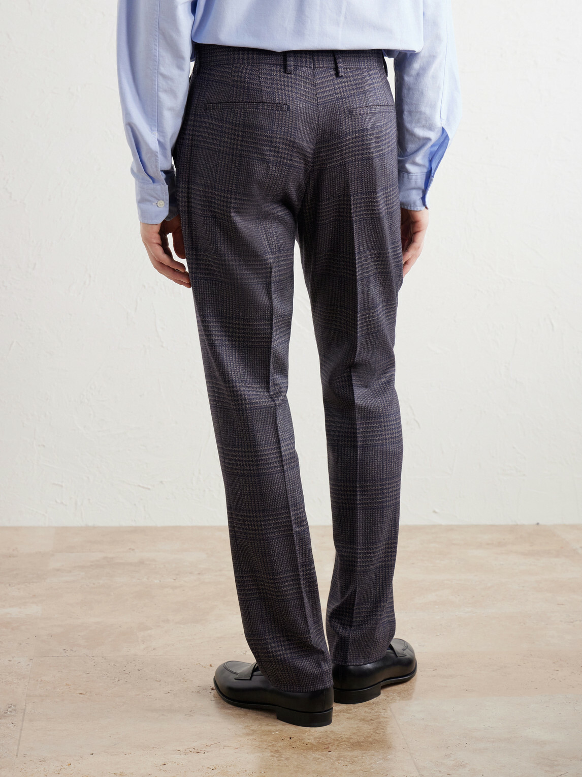 Paul Smith - Brierley Slim-Fit Houndstooth Wool and Silk-Blend Trousers - Blue