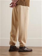 Ghiaia Cashmere - Tapered Ribbed Cotton Sweatpants - Neutrals