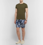 Onia - Calder Mid-Length Printed Swim Shorts - Men - Blue