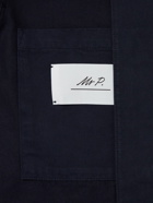 Mr P. - Garment-Dyed Organic Cotton-Twill Blazer - Blue