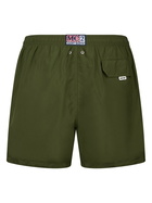 MC2 Saint Barth Man Lightweight Fabric Military Green Swim Shorts Lighting Pantone | Pantone® Special Edition