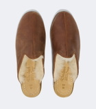 Sabah Shearling-lined leather mules