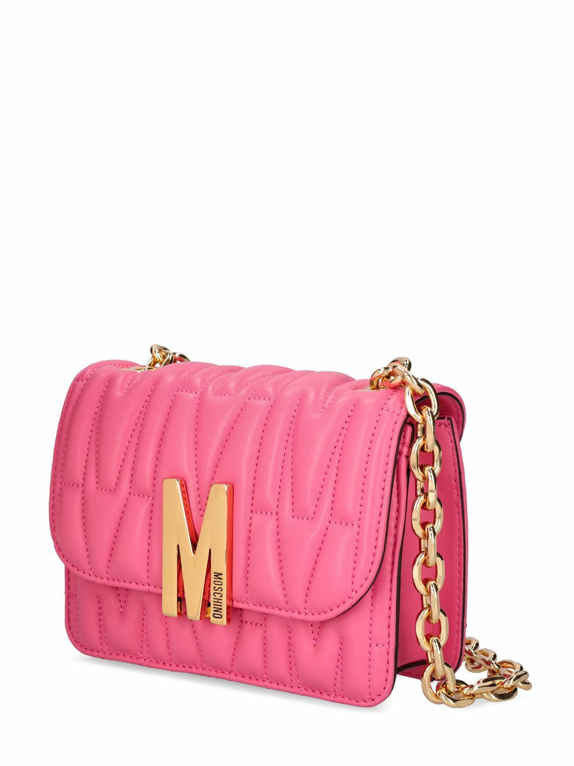 MOSCHINO - Quilted Leather Shoulder Bag Moschino