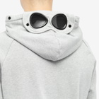 C.P. Company Men's Goggle Popover Hoody in Grey Melange