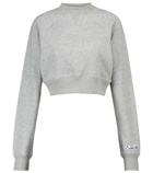 Adam Selman Sport Cropped cotton-blend sweatshirt