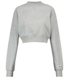 Adam Selman Sport Cropped cotton-blend sweatshirt