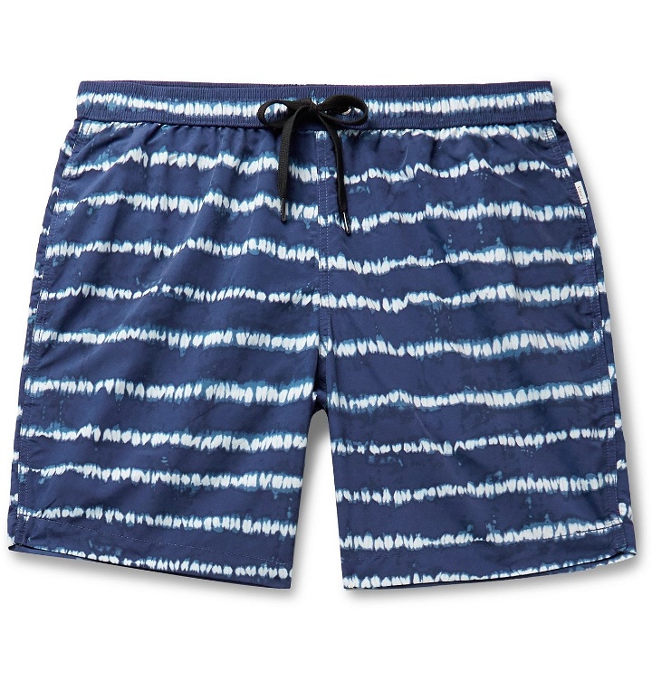 Photo: Onia - Charles Short-Length Tie-Dye Swim Shorts - Blue