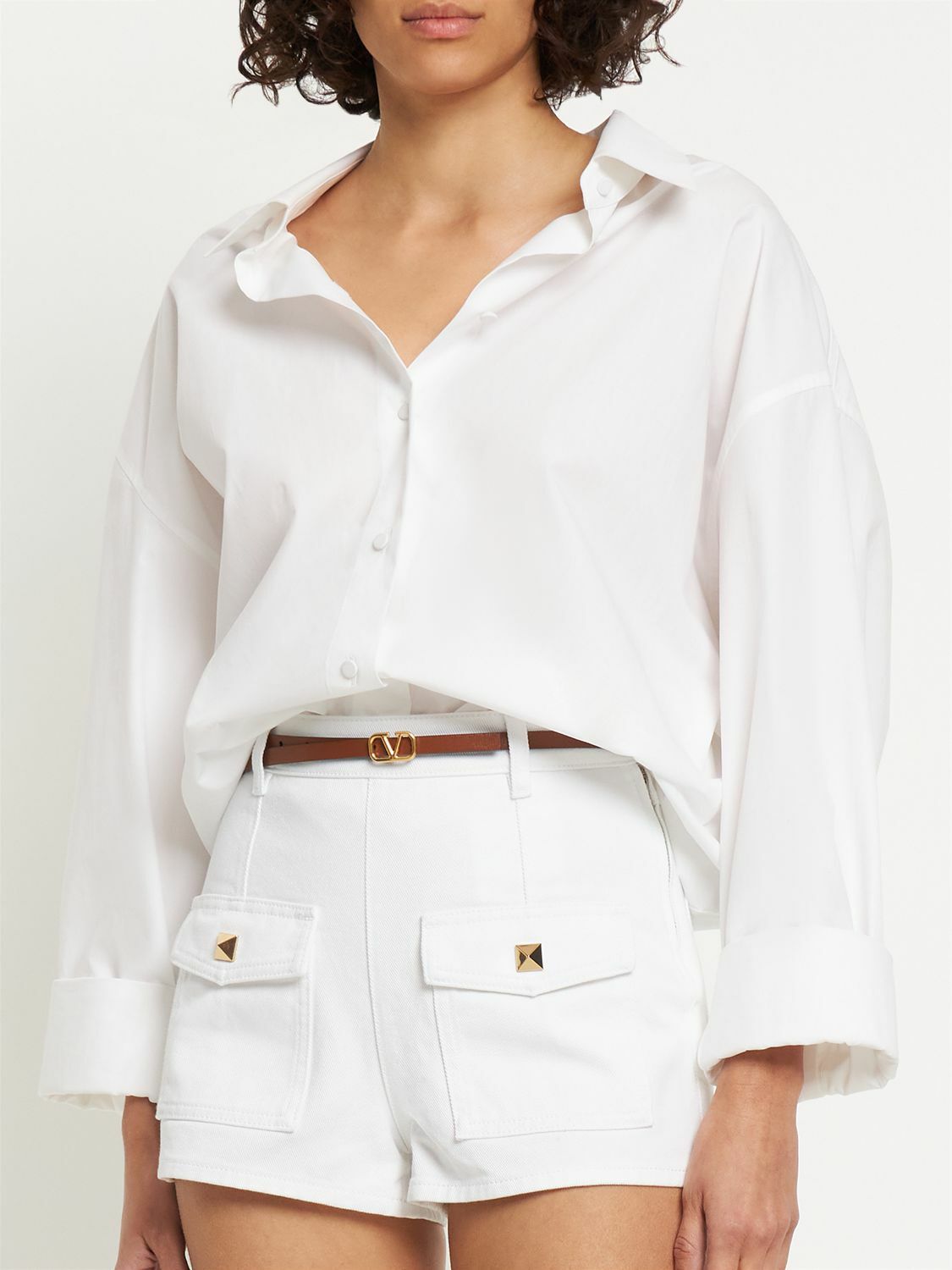 VALENTINO GARAVANI - 1cm Reversible Leather Belt